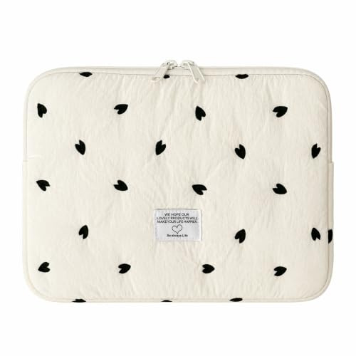 Starnearby Housse Tablette 9-11 Pouces avec Broderie Coeur | Housse Ordinateur 11 Pouces, Pochette Tablette Compatible avec iPad Air 11, Pro 11, Galaxy Tab A9+/A11 Plus 11, Chromebook 11