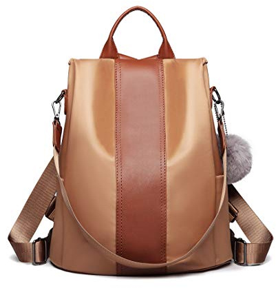 Miss Lulu Borsa Zaino Donna Nylon, Zainetto Casual con Zip sul Dorso Antifurto, Spalla Impermeabile Con Tracolla, Grande Capacità