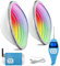 LyLmLe LED Poolbeleuchtung PAR56 20W Poolscheinwerfer RGB Farbwechsel Dimmbar Externe Synchronisation mit Fernbedienung,IP68 Wasserdicht LED Unterwasserscheinwerfer, 12V AC(2er-Pack)
