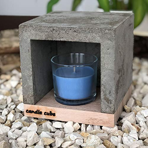 candle cube© Kleiner Teelicht Tisch-Kamin Ofen Stövchen Kerzen-Heizung Teelichtofen Heizwürfel mit Duftkerze Seawind