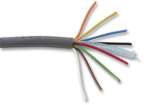 Copper, 5.59mm, Slate, LSZH, 8 Core, 7 x 0.255mm, 1178L Series, 100ft, 30.5m, 300V, 22AWG, Multicore Cable
