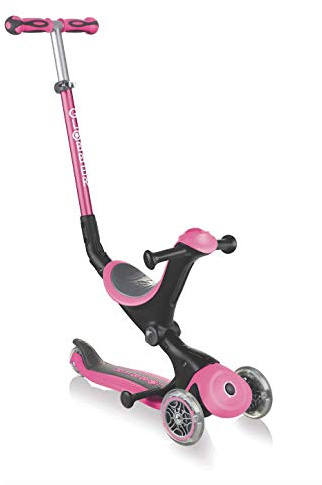 Globber Patinete GLOBBER 3 Ruedas Modelo GO UP Deluxe Deep Pink, a Partir de 15 Meses, 644-110, Color Rosa