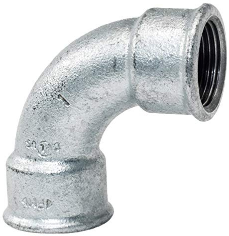 Bogen kurz 1 1/4 90 Grad IG/IG - Fitting aus Temperguss feuerverzinkt - Formteil Nr. 2A