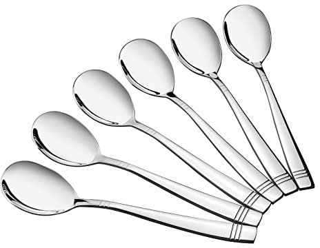 Zopnny Set of 6 Stainless Steel Serving Spoons, Large Serving Utensils Spoon Set
