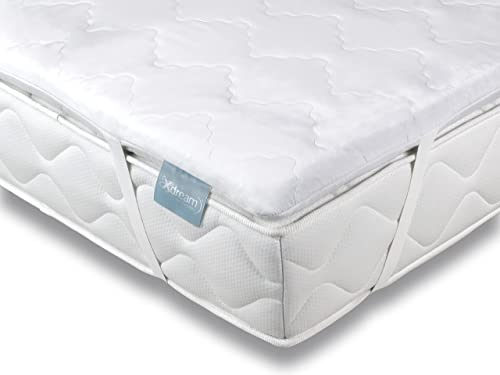 XDREAM Pure Topper | Topper ergonómico con cómodo núcleo de espuma de confort | Cintas para fijación | Certificado Öko-Tex | 80 x 200 cm
