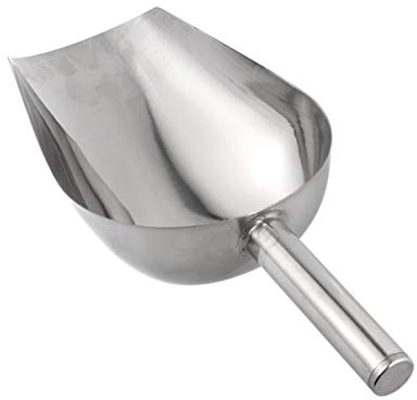 DOITOOL Großer Edelstahl- Eisschaufel 16- Zoll- Metallfutter Scoop Rundboden Zuckerschaufel Süßigkeiten Schaufel Eiswürfel Schaufeln Mehl Utilitätsschaufel für Küchenparty Bar