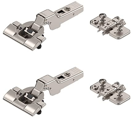 siwitec Blum CLIP top 110° Scharnier INSERTA BLUMOTION vernickelt Mitte 2er | CLIP-Mechanismus für werkzeuglose Montage, stufenlose 3-dimensionale Fronteinstellung