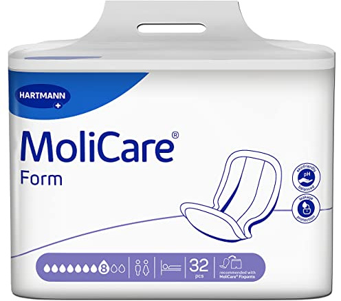 Molicare Form 8 Tropfen, für schwere Inkontinenz: hohe Sicherheit, extra Auslaufschutz und Diskretion für Frauen und Männer, zu verwenden mit MoliCare Premium Fixpants, 4x32 Stück