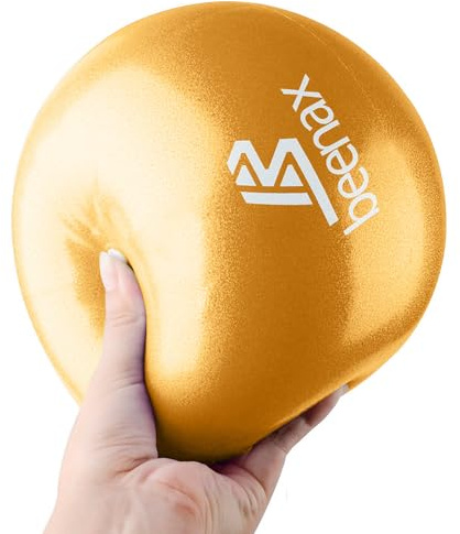 Beenax 23cm Soft Pilates Ball - 9 Inch Exercise, Mini Barre, Gym Ball - Perfect for Yoga, Pilates, Core Training, Physical Therapy and Balance (Home & Gym & Office)