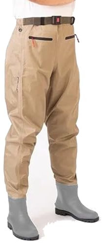 Rvlaugoaa Wathose Anglerhose Herren Angeln Wathosen, Jagen Wathose mit Stiefeln, 3-lagig Langlebig & Atmungsaktiv PVC-Nylon wasserdichte Wathose (Size : 45)