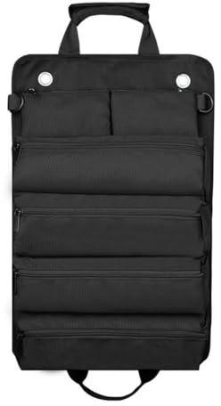 Sunmeit Multifunktionale Tragbare Oxford-Stoff-Haushalts-Auto-Werkzeugaufbewahrungs-Rolltasche Hardware-Kit Elektriker-Werkzeugtasche Schwarz