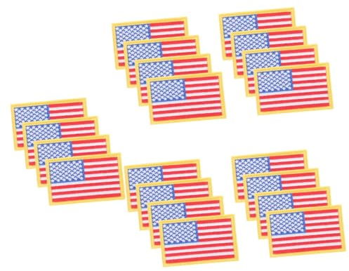 STOBOK 20stücke Amerikanische Flagge Aufnäher Dekorative Stickerei Patches Für Kleidung Rucksäcke Und -nähprojekte Für Reparaturen Und Verschönerungen