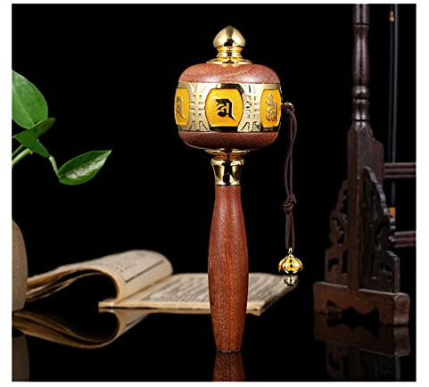 DubMag Tibetische Gebetsmühle, Buddhismus-Produkte, handgehaltene Gebetsmühle, buddhistische Gebetsmühle, verwendet for Gebet, Segen, Meditation, Entspannung, Yoga
