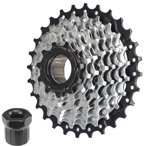 Pignon de Vélo 6/7/8 Vitesses - Compatible Vélo à Assistance Électrique (VAE) et VTT - en Acier Traité - Plusieurs Références (8 Speed/11-28T)