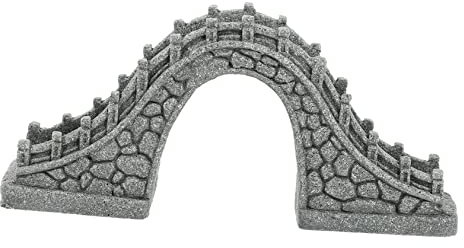 MERRYHAPY Steinbrücken-Modell Aus Sandsteinoptik Für Gartendekoration Miniaturbrücke Simulation Handwerk-Accessoire Für Topfpflanzen