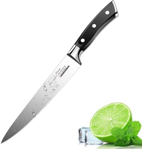 Allzweckmesser Küchenmesser,15 cm Klinge, Ergonomischer Griff, Rutschfest, Kochmesser Deutscher Edelstahl,Universalmesser Scharf und Langlebig, Perfekt für Fleisch, Ideal für Profis und Hobbyköche