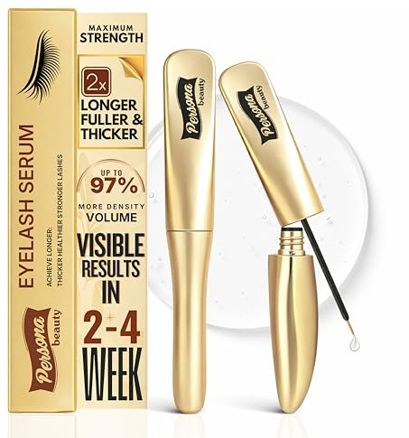Eyelash Growth Serum - Advanced Biotin, Peptides & Botanical Extract Lash Enhancing Serum for Longer, Thicker Lashes and Brow, Visible Results in 2 Weeks - Hormone-Free, Non-Irritating Formula, 5ml