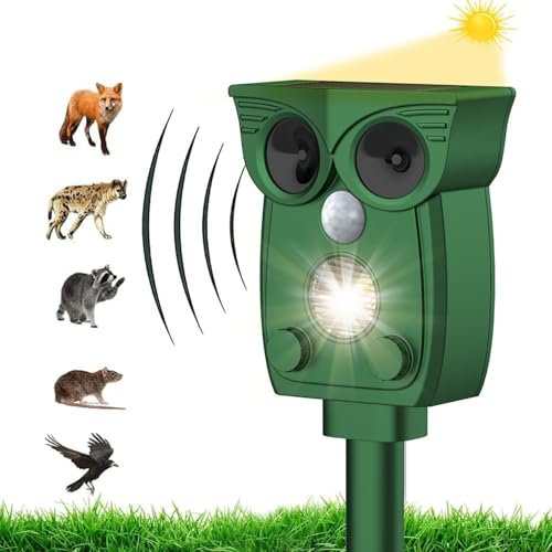 Ultraschall Katzenschreck 2024, Outdoor-Vertreiber für Tiere,USB, vertreibt Tiere im Freien wie Katzen, Ratten, Hunde, Vögel, Füchse, Solar-Ultraschall-Katzenvertreiber