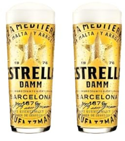 Laurie's Pub and Bar Accessories Lot de 2 demi-verres Estrella