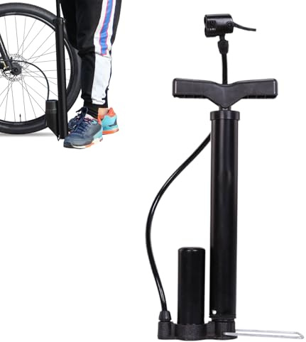 Fahrradpumpe - Handpumpe Für Fahrräder | Mit 3 Aufsätzen, Multifunktionale Manuelle Luftpumpe Für Elektrofahrzeuge, Kajaks, Aufblasbares Spielzeug Und Bälle