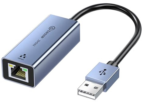 Biaze ZH262 - Adaptador USB a LAN, adaptador Ethernet de 100 Mbps, adaptador de red USB 3.0, carcasa de aluminio, compatible con Switch, Mi Box, portátil, Windows, MacOS, Linux