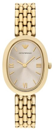 Emporio Armani Damen 34MM Goldfarbene Edelstahluhr, AR11707