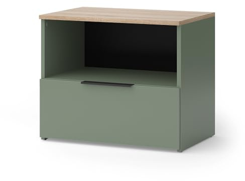 Vicco Kommode Wido, Grün, 60 x 50 cm | mit klappe, geeignet zur Aufbewahrung von Schuhen im Eingangsbereich