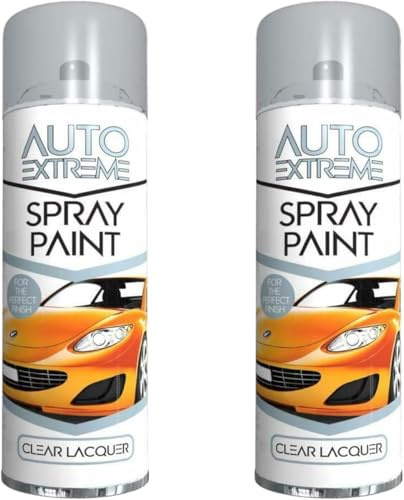 GSV Essentials Auto Extreme Clear Lacquer Spray Paint, High Gloss Protective Finish, Quick-Drying, Durable Coating for Cars, Bikes, and DIY Projects,200ml, (Pack of 2)