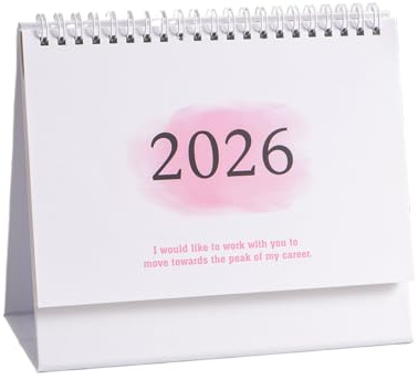 Calendario Da Scrivania 2026 | Calendario Da Tavolo In Piedi | 2025-2026 Da Scrivania | Agenda Mensile Accademica Con Carta Spessa Per Ufficio Business Dormitorio Aula Casa Famiglia Natale Capodanno