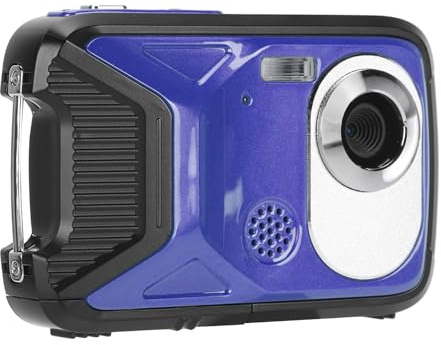Cryfokt Fotocamera Subacquea da 21 MP Scatto Panoramico Antivibrante per Immersioni e Nuoto Fotocamera Impermeabile 1080P (BLUE)