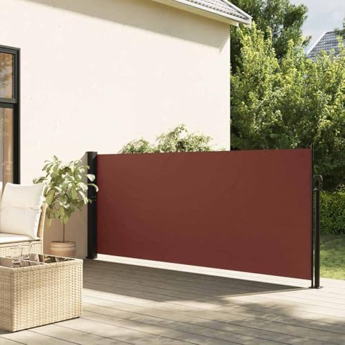 Genérico Toldo Lateral retráctil marrón 100x500 cm,Casa y jardín,Jardín,Artículos de Exterior,Sombrillas-4004389