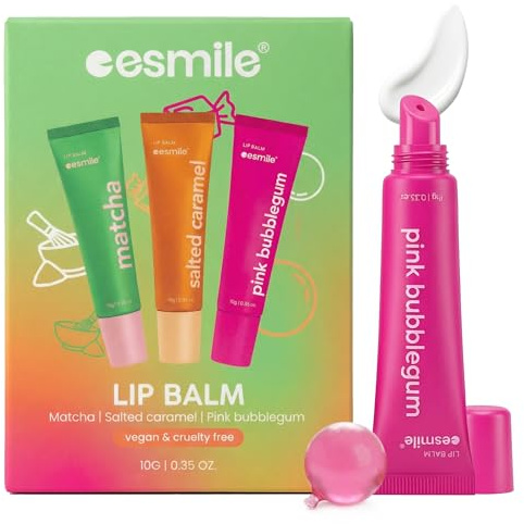 ESMILE Lip Balm fuktgivande läppbalsam i set om 3 delar 30 g – sminkset läppglans (KISSABLE)