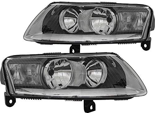 Halogen Scheinwerfersatz Scheinwerfer Satz Hauptscheinwerfer Set links rechts H7/H1 passend für A6 Avant 4F5 C6 4F2