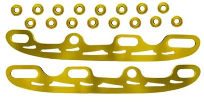 Akfldms Herramienta Deportiva para Pista Reforzada Duradera, Cuchilla para Patín sobre Hielo y Accesorios para Patines de Hockey sobre Hielo de Ocio, Pequeño Dorado