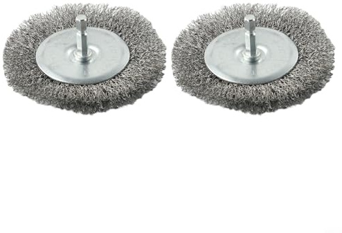 2PCS 100mm Wire Brush Replacement for for EFB 400 and for EFB 401 Blister, Stainless Steel Joint Cleaner Brushes for Removing Weeds and Moss from Paving Stones, Terraces and Driveways, 6mm Shank