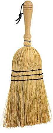 Redecker 184542 Reisstrohbrosse mit Holzgriff, 43 cm Handfeger