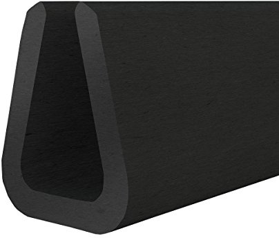 STEIGNER Junta de borde de goma S-583 Negro 7x11 mm 5 m Perfil de goma Perfil de protector Protección de borde Refuerzo de borde