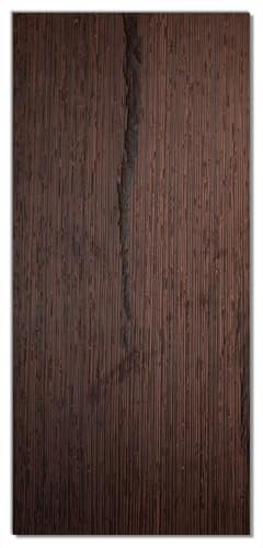 Wallario Selbstklebende Türtapete Holz-Optik Textur dunkelbraunes Holz - Türposter 100 x 220 cm Abwischbar, rückstandsfrei zu entfernen
