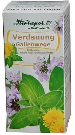 Für Verdauung und Gallenwege mit Oregano, Eisenkraut, Löwenzahn, entkrampft, regt Verdauung, Gallenfluss an, 30 Tabl., galle, gallenblase