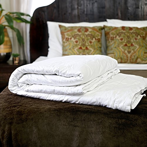 Silk Bedding Direct. Premium Mulberry Silk-Filled Duvet Insert. Summer Bliss (4 Tog). Queen Size, 90 x 90. A Hypoallergenic Haven, Enveloping Your Dreams in Pure Mulberry Silk.