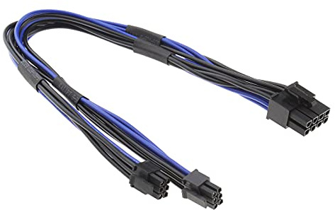 Create idea 18AWG Dual Mini 6 Broches Mâle à 8 Broches PCI-E Y Splitter Câble d'alimentation pour Carte Vidéo Graphique Compatible avec Mac Pro et Power Mac G5