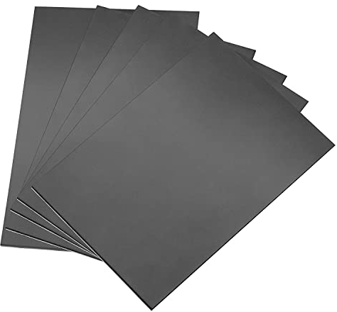 5Pcs Foam Sheets Self Adhesive 300mm Longx200mm Widex3mm Thick Closed Cell Foam Neoprene Rubber Sheets Insulation Anti Vibration Non-Slip Foam Rubber Pads Furniture Floor Protector Pads Black