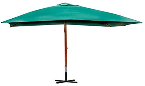 Gecheer Ombrellone,Parasole,a Sbalzo,Palo,in Legno Abete,Verde,300x400 cm,3x4 m,Ombrellone da Sole,Decentrato,Ombrellone da Giardino,Ombrellone da Esterno,Patio,Terrazzo,Piscina,Spiaggia,Mare