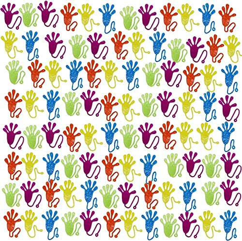 WERTYT 50 x Glibber Klatschhand Glibber Coloridas manos chispeantes Glibberhand Mitgebsel Give aways Bromas Artículos de broma Diversión para Cumpleaños Niños