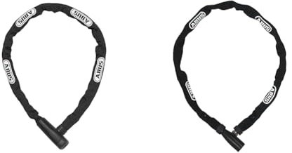 ABUS Kettenschloss Steel-O-Chain 5805K & Kettenschloss 1500 Web – Fahrradschloss aus Spezialstahl – 4 mm dicke Rundkette - ABUS-Sicherheitslevel 3 – 60 cm – Schwarz