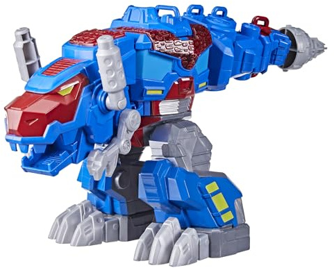 Transformers Dinobot Adventures Optimus Prime T-Rex Converting Toy with Lights and Sounds, 9+ Inch Action Figure, Ages 3 and Up (Amazon Exclusive)