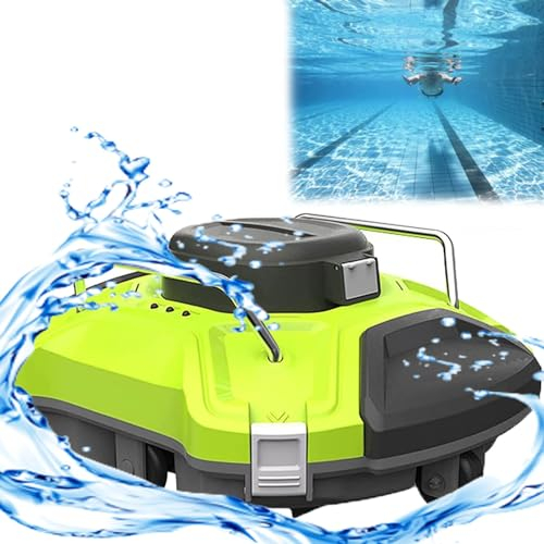 ExoticaBlend Fully automatic swimming pool cleaning robot, Underwater Automatic Pool Vacuum Cleaner, with 120mins Working Time and Self-Parking, for In-ground Swimming Pools