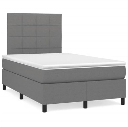 qohoio Boxspringbett mit Matratze Betten Mit Matratze Schlafzimmer Bett Boxspringbett Mit Matratze Dunkelgrau 120x190 cm Stoff / 3269882