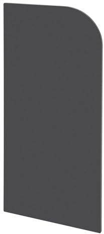 Parete divisoria per orinatoio WC da uomo per WC 40 x 90 (rotondo-nero)