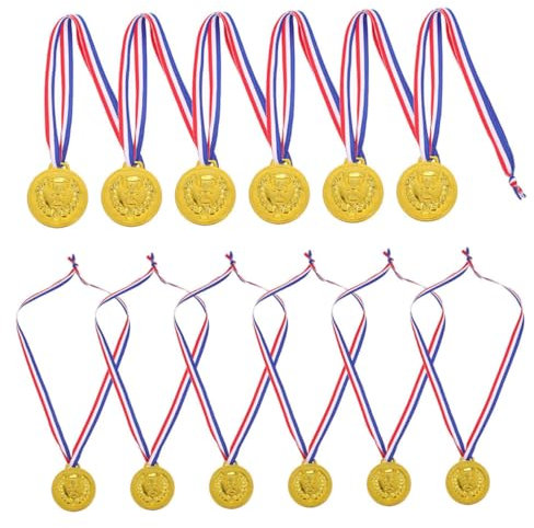 POPETPOP 50 Pezzi Medaglie Oro per Medaglie Fittizie per Festa Calcio Giocattoli Premiazione Sportiva Regali per Competizioni